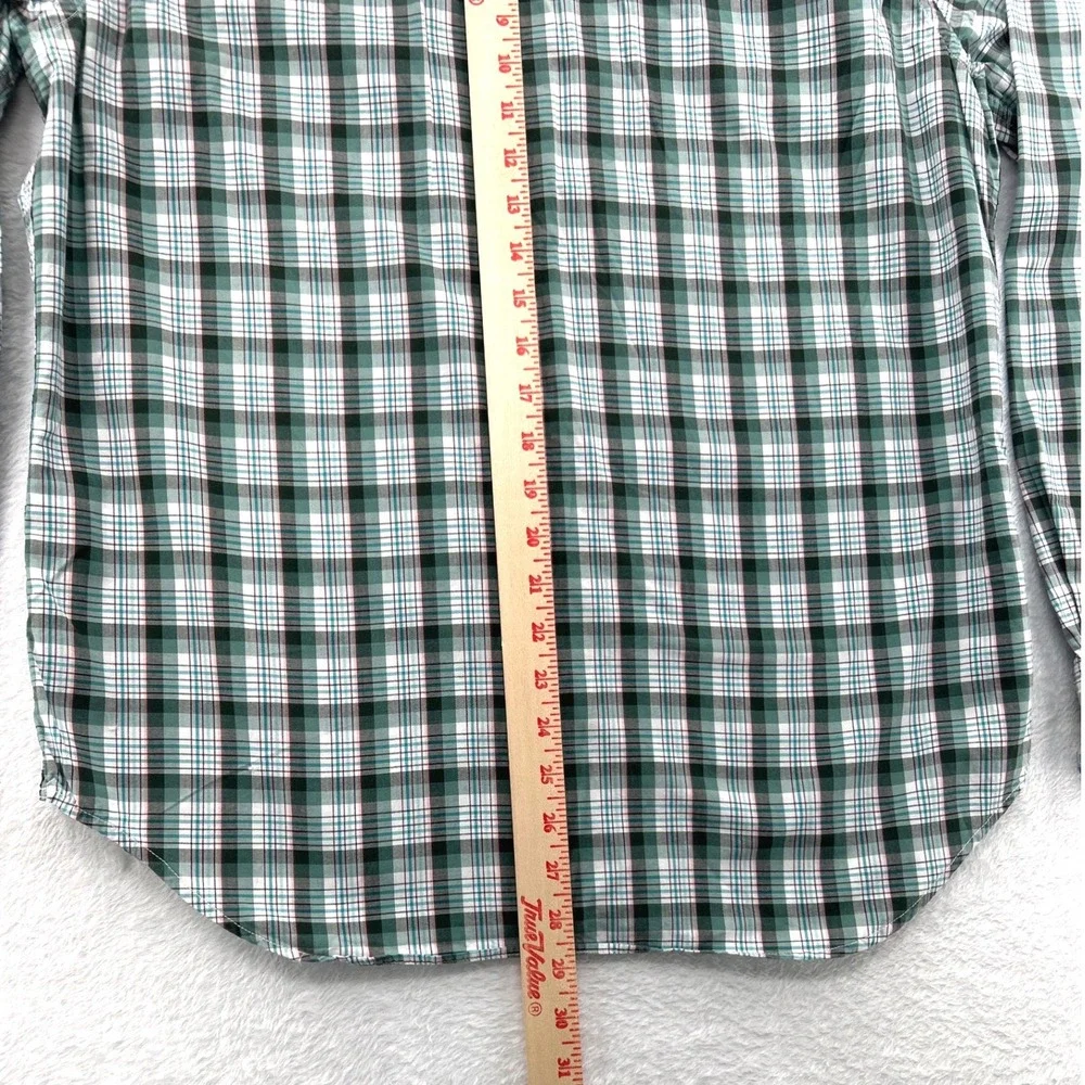 Banana Republic Mens Camden Fit Shirt M Green‎ Plaid Custom 078 Wash Button Down